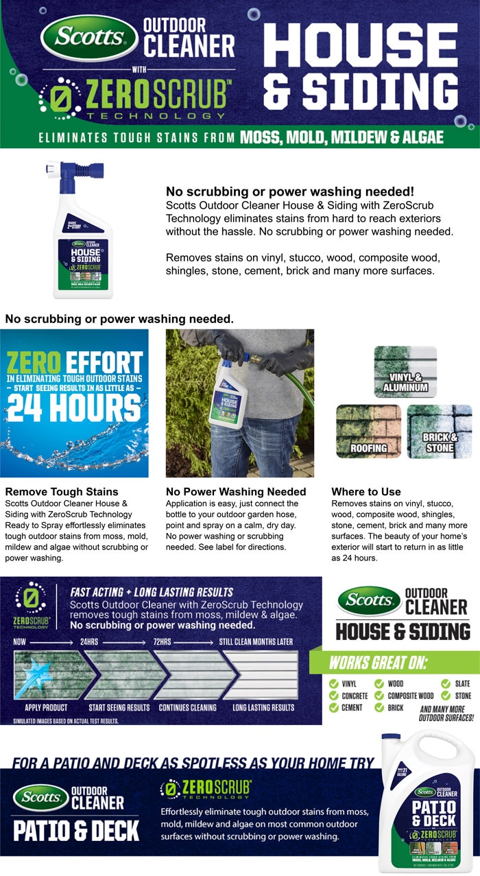 Scotts 32 oz. Outdoor Cleaner House and Siding with ZeroScrub